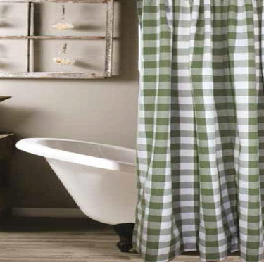 Buffalo Check Sage Shower Curtain SC510009 - The Fox Decor